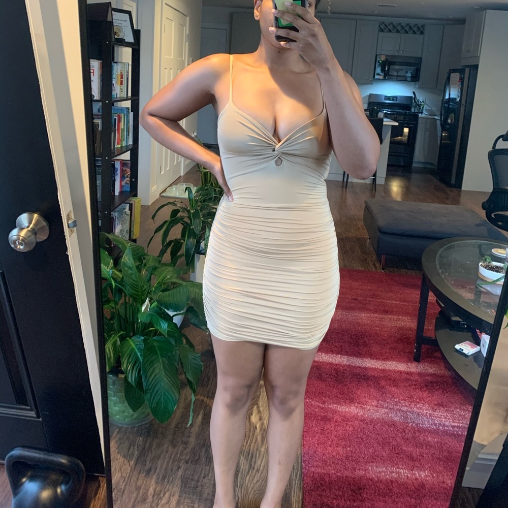 Ruched Bodycon Mini Dress